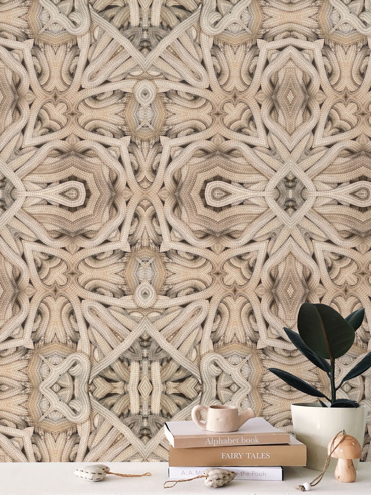 Knitted Rope Wallpaper - Textural Industrial Nautical Wallpaper