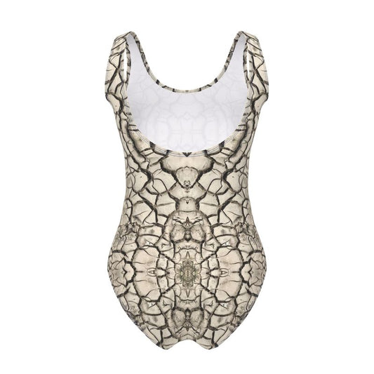 SWIMSUIT -CRACKED EARTH PATTERN