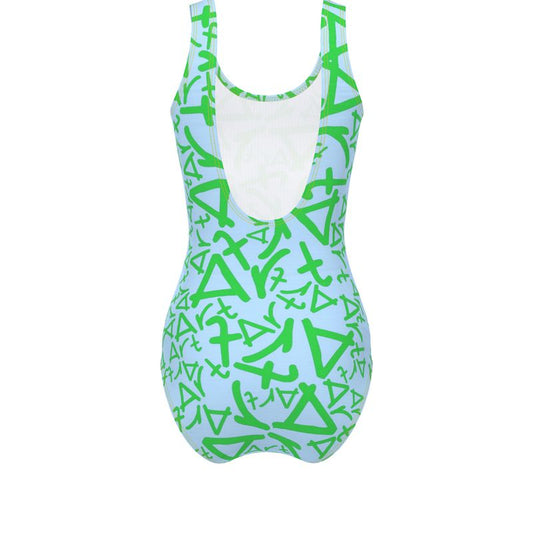 Swimsuit - Art Blue / Green