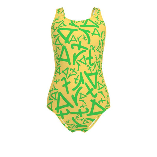 Swimsuit - Art yellow/green