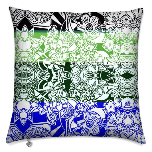 CUSHION - FLOWER STRIPE