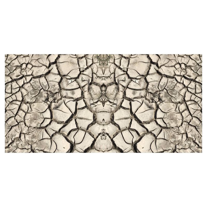 VOILE CURTAIN - CRACKED EARTH