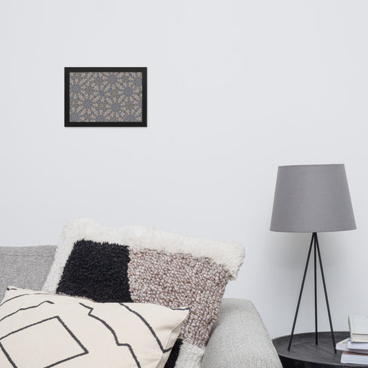 FLOWERS ON THE BEACH Framed matte paper poster