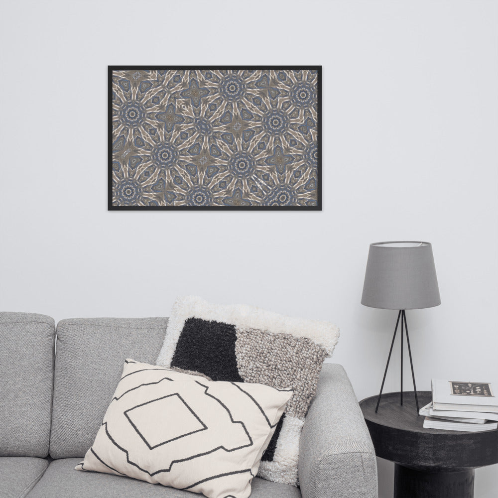 FLOWERS ON THE BEACH Framed matte paper poster