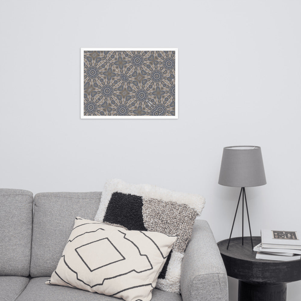 FLOWERS ON THE BEACH Framed matte paper poster