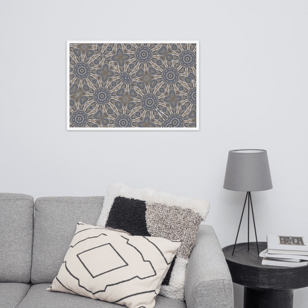 FLOWERS ON THE BEACH Framed matte paper poster