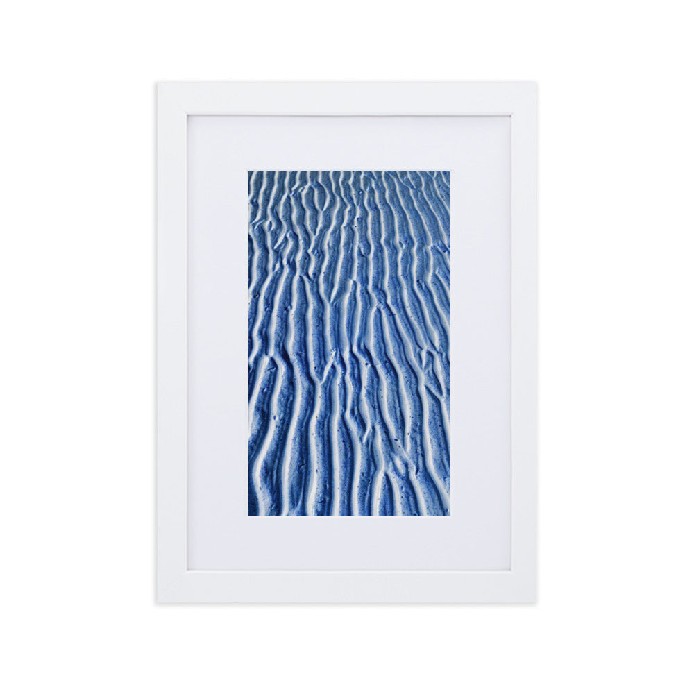 WALKS ON THE BEACH. Matte Paper Framed Poster With Mat