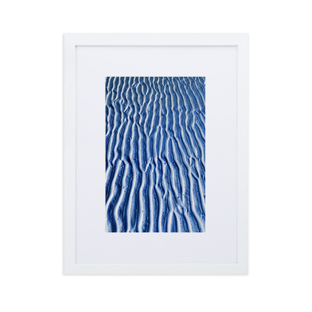 WALKS ON THE BEACH. Matte Paper Framed Poster With Mat